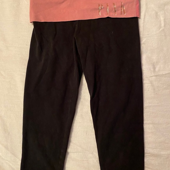 PINK Victoria Secret Cropped Yoga Leggings XSmall - Picture 2 of 5